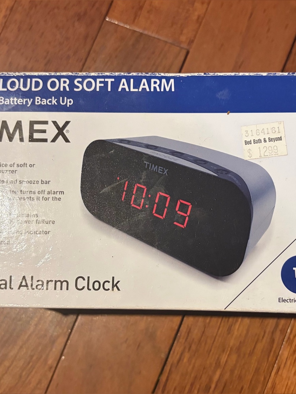 Timex Black Alarm Clock with Red LED Display